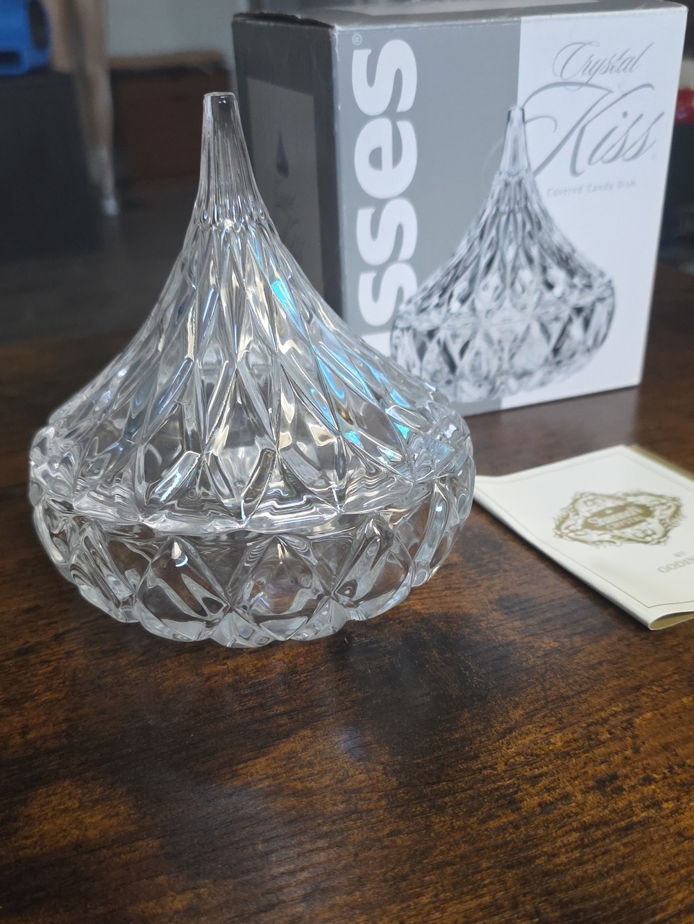 Crystal Kiss Clear Glass Decorative Candy Dish